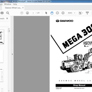 Daewoo Wheel Loader Mega 300-III  Service Manual - PDF DOWNLOAD