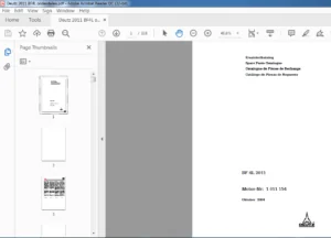 Deutz 2011 BF4L Spare Parts Catalog Manual - PDF DOWNLOAD