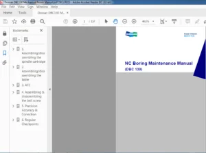 Doosan DBC130 NC Boring Maintenance Manual - PDF DOWNLOAD