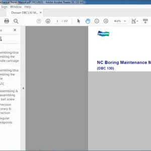 Doosan DBC130 NC Boring Maintenance Manual - PDF DOWNLOAD