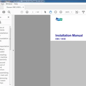 Doosan DBC130II Installation Manual - PDF DOWNLOAD