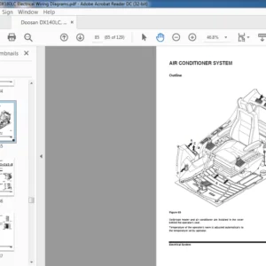 Doosan DX140LC, DX180LC Electrical Wiring Diagrams Manual - PDF DOWNLOAD