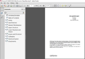 Doosan DX140X DX160W Wheel Excavator Shop Manual - PDF DOWNLOAD