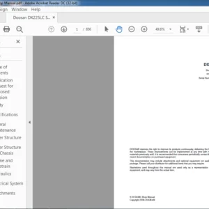 Doosan DX225LC Excavator Shop Manual - PDF DOWNLOAD