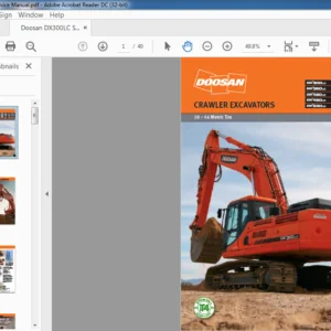 Doosan DX300LC Crawler Excavator Service Manual - PDF DOWNLOAD