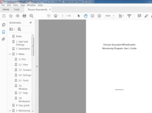 Doosan Excavator & Wheel Loader Monitoring Program User’s Guide Manual - PDF DOWNLOAD