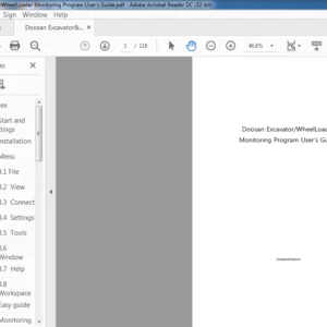 Doosan Excavator & Wheel Loader Monitoring Program User’s Guide Manual - PDF DOWNLOAD