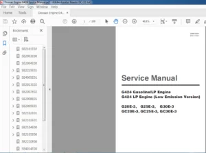 Doosan G424 GasolineLP Engine G424 LP Engine Service Manual - PDF DOWNLOAD