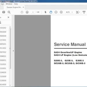 Doosan G424 GasolineLP Engine G424 LP Engine Service Manual - PDF DOWNLOAD
