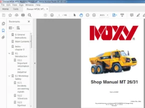 Doosan MT26, MT31 Workshop Manual - PDF DOWNLOAD
