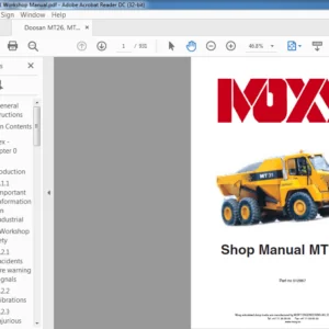 Doosan MT26, MT31 Workshop Manual - PDF DOWNLOAD