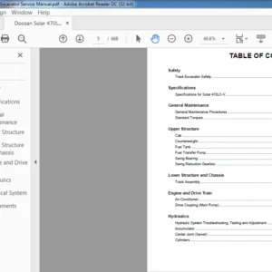 Doosan Solar 470LC-V Excavator Service Manual - PDF DOWNLOAD
