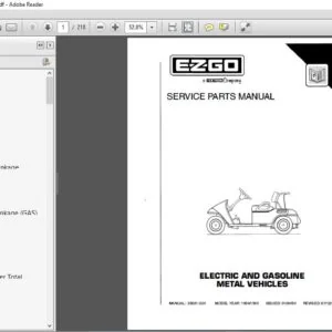 EZGO ELECTRIC AND GASOLINE METAL VEHICLES SERVICE PARTS MANUAL - PDF DOWNLOAD