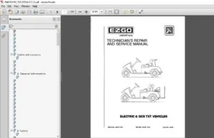 EZGO ELECTRIC DCS TXT VEHICLES REPAIR AND SERVICE MANUAL  - PDF DOWNLOAD