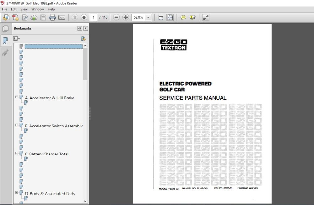 Ezgo Golf Cart 36 Volt Troubleshooting Manual 4078