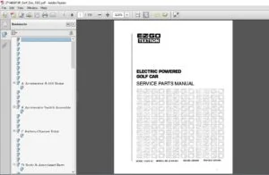 EZGO ELECTRIC POWERED GOLF CAR SERVICE PARTS MANUAL - PDF DOWNLOAD