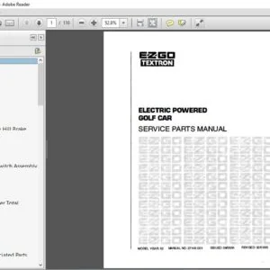 EZGO ELECTRIC POWERED GOLF CAR SERVICE PARTS MANUAL - PDF DOWNLOAD