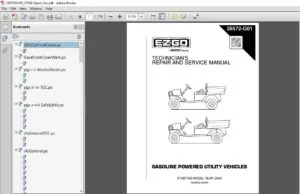 EZGO GASOLINE POWERED UTILITY VEHICLE REPAIR AND SERVICE MANUAL  - PDF DOWNLOAD