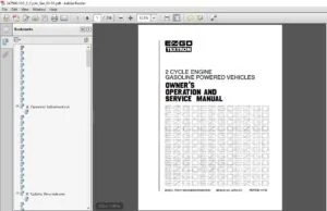 EZGO TEXTRON 2 CYCLE ENGINE GASOLINE POWERED VEHICLES OWNER'S OPERATION AND SERVICE MANUAL - PDF