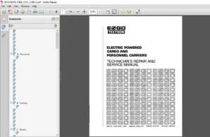 EZGO TEXTRON ELECTRIC POWERED CARGO AND PERSONNEL CARRIERS REPAIR AND SERVICE MANUAL  - PDF DOWNLOAD