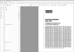 EZGO Textron Electric Powered Golf Car Owner's Operation Service Manual - PDF DOWNLOAD