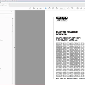 EZGO Textron Electric Powered Golf Car Owner's Operation Service Manual - PDF DOWNLOAD