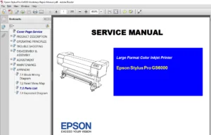Epson Stylus Pro Gs6000 Workshop Repair Manual - PDF DOWNLOAD