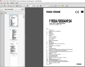 FASSI CRANE F 900A 1000AXP.24 Use and Maintenance Manual - PDF DOWNLOAD