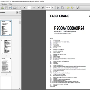 FASSI CRANE F 900A 1000AXP.24 Use and Maintenance Manual - PDF DOWNLOAD