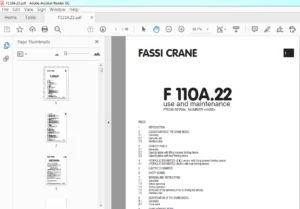 Fassi Crane F 110A.22 Use and Maintenance Manual (4455) - PDF Download