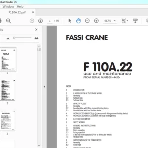 Fassi Crane F 110A.22 Use and Maintenance Manual (4455) - PDF Download