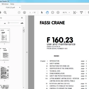 Fassi Crane F 160.23 Use and Maintenance Manual (1001) - PDF Download