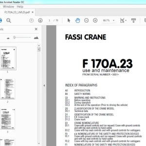 Fassi Crane F 170A.23 Use and Maintenance Manual (3001) - PDF Download