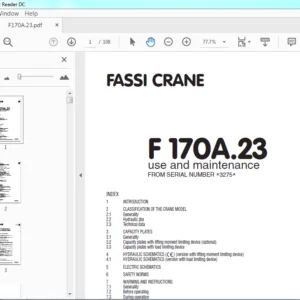 Fassi Crane F 170A.23 Use and Maintenance Manual (3275) - PDF Download