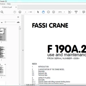 Fassi Crane F 190A.22 Use and Maintenance Manual (3306) - PDF Download