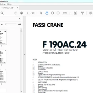 Fassi Crane F 190AC.24 Use and Maintenance Manual (4316) - PDF Download