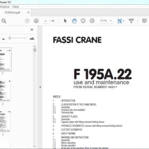 Fassi Crane F 195A.22 Use & Maintenance Manual (6001) - PDF Download