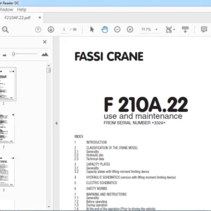 Fassi Crane F 210A.22 Use & Maintenance Manual - PDF DOWNLOAD