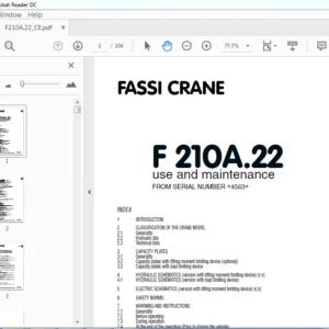 Fassi Crane F 210A.22 Use and Maintenance Manual (4563) - PDF Download