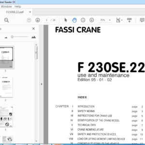 Fassi Crane F 230SE.22 Use And Maintenance Manual - pdf DOWNLOAD