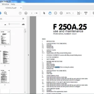 Fassi Crane F 250A.25 Use & Maintenance Manual - PDF DOWNLOAD
