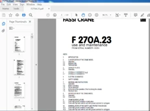 Fassi Crane F 270A.23 Use and Maintenance Manual - PDF DOWNLOAD