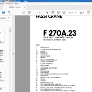 Fassi Crane F 270A.23 Use and Maintenance Manual - PDF DOWNLOAD