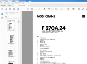 Fassi Crane F 270A.24 Use & Maintenance Manual - PDF DOWNLOAD