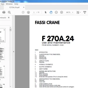 Fassi Crane F 270A.24 Use & Maintenance Manual - PDF DOWNLOAD