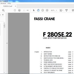 Fassi Crane F 280SE.22 Use & Maintenance Manual - PDF DOWNLOAD