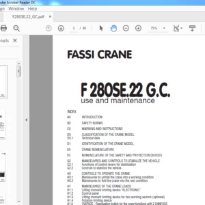 Fassi Crane F 280SE.22G.C Use & Maintenance Manual - PDF DOWNLOAD