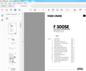 Fassi Crane F 300SE Use & Maintenance Manual - PDF DOWNLOAD