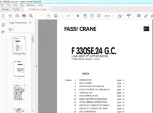 Fassi Crane F 300SE.24 G.C Use & Maintenance Manual - PDF DOWNLOAD