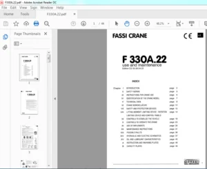 Fassi Crane F 330A.22 Use & Maintenance Manual - PDF DOWNLOAD